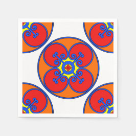 シチリア地中海のデザイン スタンダードカクテルナプキン