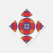 シチリア地中海のデザイン スタンダードカクテルナプキン (角)