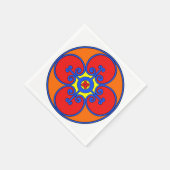 シチリア地中海のデザイン スタンダードカクテルナプキン (角)