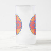 シチリア地中海のデザイン フロストグラスビールジョッキ (中央)