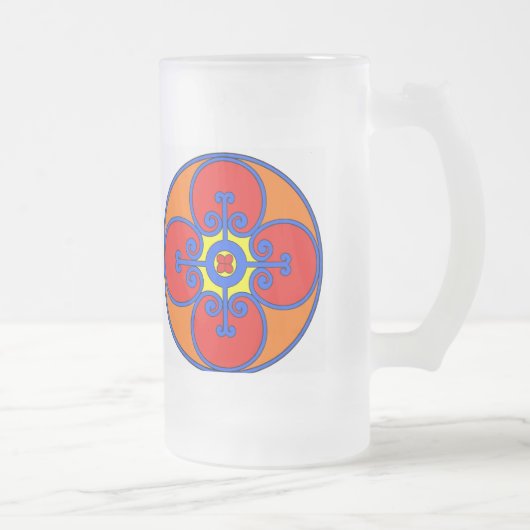 シチリア地中海のデザイン フロストグラスビールジョッキ (右)