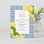 シチリア地中海のブルーレモンブライダルシャワー 招待状 (スタンド正面)