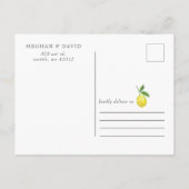 シチリア地中海のブルー・レモン日程保存 案内ポストカード (裏面)