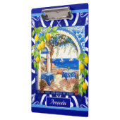 シチリア地中海のマジョリカの青瓦 クリップボード (左)