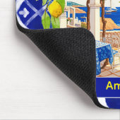 シチリア地中海のマジョリカの青瓦 マウスパッド (コーナー)