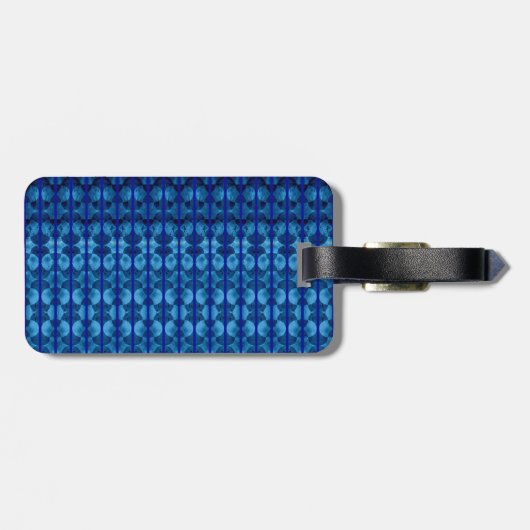 シチリア地中海のマジョリカの青瓦 ラゲッジタグ (裏面横)