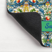 シチリア地中海のミカンマジョリカブルー マウスパッド (コーナー)