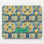 シチリア地中海のミカンマジョリカブルー マウスパッド (正面)
