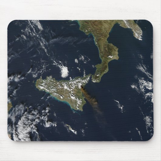 シチリア島のエトナ山の噴火 マウスパッド (正面)