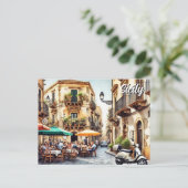 シチリア島のカフェ シーズンポストカード (スタンド正面)