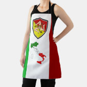 シチリア島のシールド国旗(イタリア) エプロン (インサイチュ)