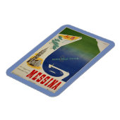 シチリア島のメッシーナ港ヴィンテージイタリアン旅行広告 マグネット (左側)