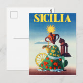 シチリア島の夏 イタリア ポストカード (正面/裏面)
