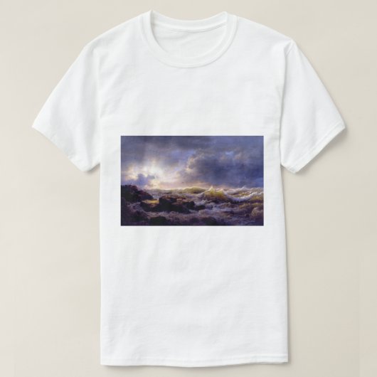 シチリア島の海岸の嵐の後 Tシャツ (デザイン正面)