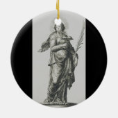 シチリア島の聖アガサ セラミックオーナメント (裏面)