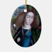 シチリア島の聖アガサ(詳細; M 070) セラミックオーナメント (正面)