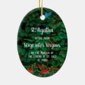 シチリア島の聖アガサ(詳細; M 070) セラミックオーナメント (裏面)