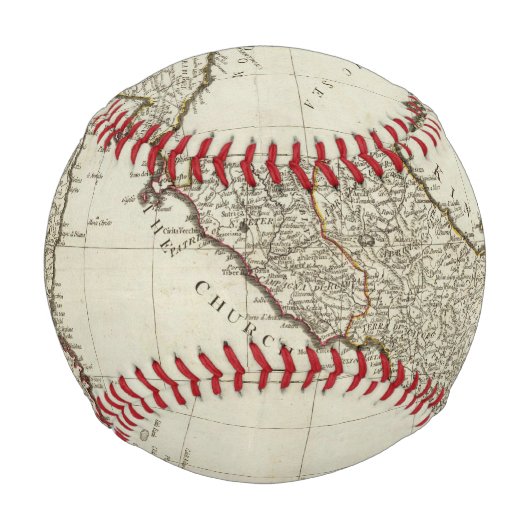 シチリア島を持つイタリアの新しい地図 野球ボール (正面)