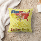 シチリア島アメリカのルーツ クッション (ブランケット)