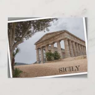 シチリア島セゲスタのギリシャ寺院 ポストカード