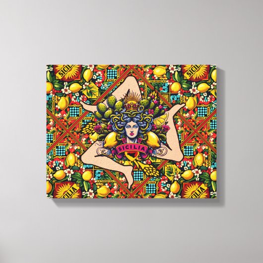 シチリア島 キャンバスプリント (正面)