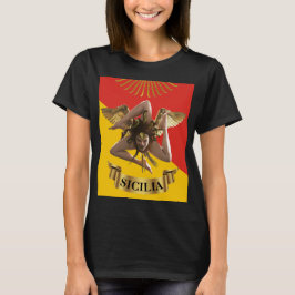 シチリア島 / シチリアのメドゥーサ トリナクリア Tシャツ