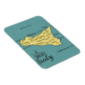 シチリア島 ヴィンテージ 海図 マグネット (右側)