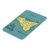 シチリア島 ヴィンテージ 海図 マグネット (左側)