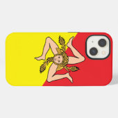 シチリア州の旗のApple Case-Mate、愛国的なデザイン iPhoneケース (裏面横)