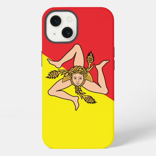 シチリア州の旗のApple Case-Mate、愛国的なデザイン iPhoneケース (裏面)