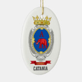 シチリア州カターニアの紋章 セラミックオーナメント (右)