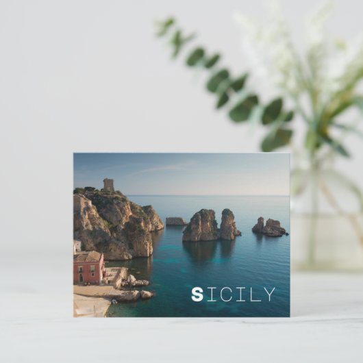 シチリア州スコペロのファラリオーニとトンナラ ポストカード (スタンド正面)