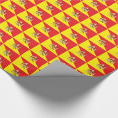 シチリア州旗と愛国的な包装紙 ラッピングペーパー (角)