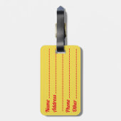 シチリア州旗の荷物タグ ラゲッジタグ (裏面縦)