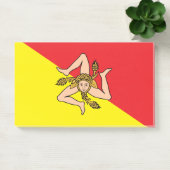 シチリア州旗を持つノート ポストイット (オフィス)