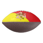 シチリア州旗を持つ愛国的なアメリカンフットボール アメリカンフットボール (回転270)
