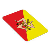 シチリア州旗を持つ柔軟なフォトマグネット マグネット (右側)