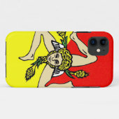 シチリア州旗イタリア・シチリア県 Case-Mate iPhoneケース (裏面(横))