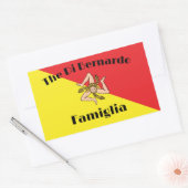 シチリア州旗パーソナライズされた 長方形シール (封筒)