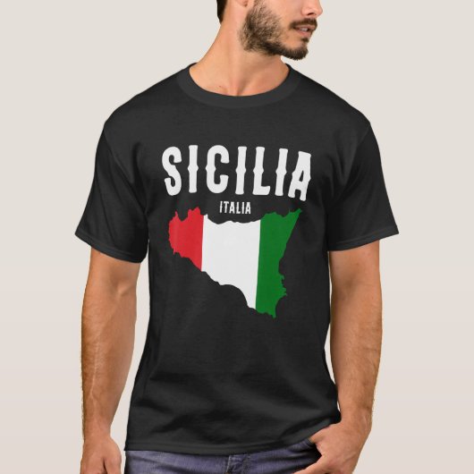 シチリア州旗 シチリア パレルモ イタリア 19 Tシャツ (正面)