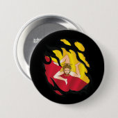 シチリア州旗 缶バッジ (正面&裏面)