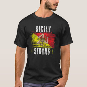 シチリア強動揺して旗シチリアプライドT市 Tシャツ