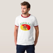 シチリア旗Tシャツ Tシャツ (正面フル)