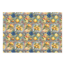 シチリア果実フローラタイル装飾紙