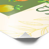 シチリア柑橘系ウォールアートイタリアンオレンジ&レモン フォトプリント            (角)