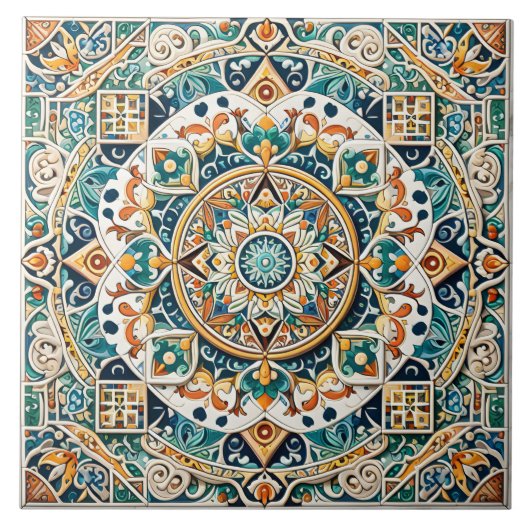 シチリア模様 タイル (正面)