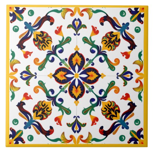 シチリア模様 タイル (正面)