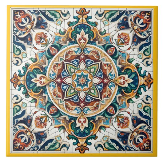 シチリア模様 タイル (正面)