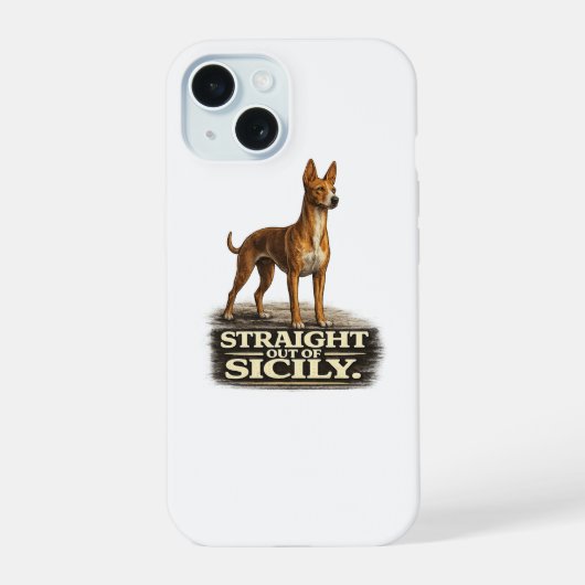 シチリア直送！エトナ・チルネコTシャツ iPhone 15ケース (裏面)