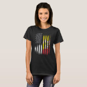 シチリア系アメリカ人愛国者育ちの国アメリカ合衆国フラグ Tシャツ (正面フル)